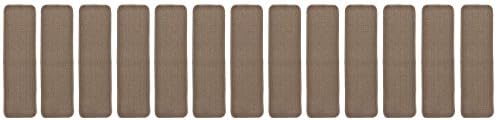 Stair Treads Indoor Skid Slip Resistant Rubber Backing Carpet Tread Machine Washable Neuster 8 ½ inch x 30 inch (Set of 13, Light Mocha)