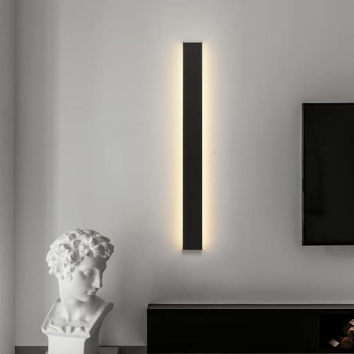 MOSSODOR Wall Lights Indoor LED Up Down Wall Sconce Lamp 14W Warm White Wall Wash Light for Living Room Bedroom Hallway Corridor Stairs, Matt Black -60cm