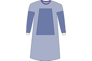 Medline Sterile Fabric-Reinforced Sirus Surgical Gowns, Set-In Sleeves, Size XL, AAMI Level 3, Case of 20 Each