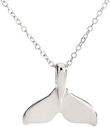 Molyveva Women Girl Jewelry Dolphin Mermaid Tail Pendant Necklace Stainless Steel Box Link Chain Necklace