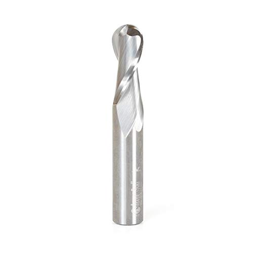 Amana Tool - 46458 Solid Carbide Up-Cut Spiral Ball Nose 6mm Radius x 12mm Dia x 29mm x 12