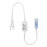 LE® Power Plug Unit for LED 100-120V Strip Lights, 5050 LED Strip Accessories, 6A, for 50m (max) Single color Strips, US Plug, Non-waterproof