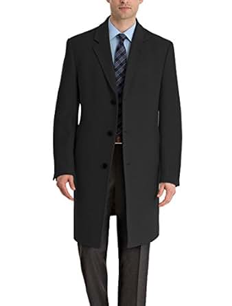 Lauren Ralph Lauren Men's Luther Cashmere Blend Overcoat - Black - 44R at Amazon Menâs Clothing 