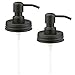 Kntiwiwo 2-Pack Black Mason Jar Soap Dispenser Lid and Pump Stainless Steel Replacement Suitable for Dish Soap,Lotion Matches Regular 2.36