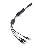 1 to 3 Ports dc inline switch DC Power Switch Extension Cable Male to Female 5.5mm x 2.1mm Barrel for LED Strip Light and Other Low Voltage Applica tions