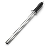 ARCCI 12 inch Diamond Knife Sharpener Rod, Professional Sharpening Steel for Master Chef, Knife Sharpening Rod or Stick for Kitchen, Home, Diamond Blade Sharpener