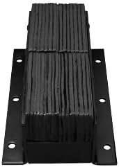 IRONguard Rubber Dock Bumper, Rectangular, Laminated, Vertical Mount, 6 Holes, 24" Length, 11" Width, 8" Depth