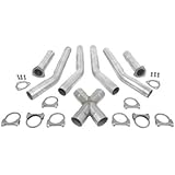 Exhaust X Pipe Kit 2.50" Diameter Dual Inlet to 2.50" Diameter Dual Outlets WXPK250-250 Aluminized Steel Universal Wesdon Exhaust X Pipe Kit