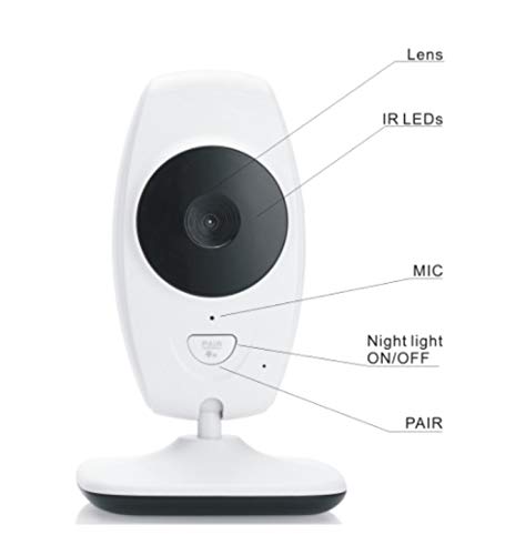 UNOKS 7 Inch Hd Baby Monitor Infrared Night Vision, Temperature Monitoring, Two-Way Voice Monitor Babymonitor