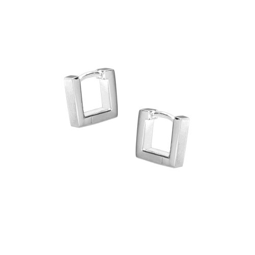 VINANI Klapp-Creolen Small Qubic Silber 925 Ohrringe CSQ