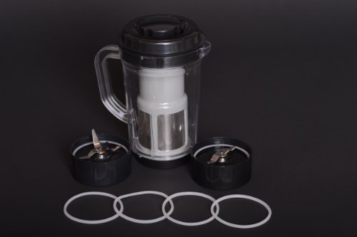 Magic Bullet Juicer Attachment+ Magic Bullet Cross Blade+ Magic Bullet Flat Blade+ 4 Magic Bullet Replacement Gaskets, NEW COMBO