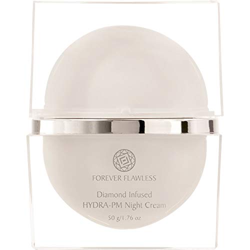 Forever Flawless HYDRA-PM Night Cream - Infused with Vitamins and 100% Natural Diamond Powder - Anti-Aging Anti-Wrinkle Face Cream for Men and Women - White Diamond Collection FF15, (1.76 oz)