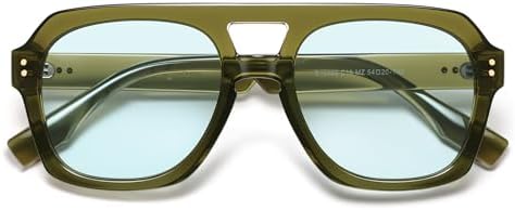 LYZOIT Retro Oversized Square Aviator Sunglasses Womens  display picture 1