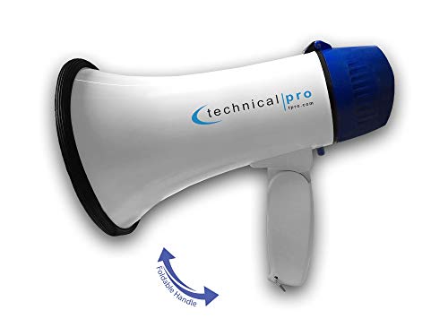 image for Technical Pro Megaphone MPH15 Speaker PA with Up to 500 Yard Range for