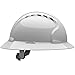 Safety Works SWX00374 Pro Hard Hat, Vented, 6 Pt. Wheel RATCHET Suspension, White