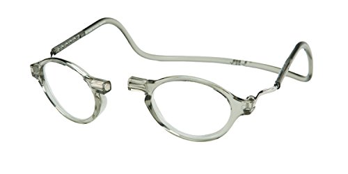 Clic Magnetic Classic Reading Glasses in Smoke +3.00