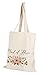 Juvale Maid of Honor Gift Set - 1 Cotton Canvas Tote Bag and 1 Drawstring Pouch for MOH, Gift Bags for Bridal Party, Bridal Shower Favors, Rustic Floral Design