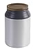 Jamie Oliver Food Storage Jar with Wooden Lid, Medium Ceramic Kitchen Container, Gray