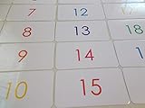 20 Laminated Rainbow Numbers 1-20 Flashcards.