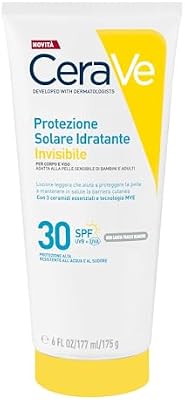 Protezione Solare Idratante Invisibile SPF30, Per Tutte le Tipologie di Pelle, Protezione Molto Alta, Idratazione 24 ore, Texture Leggera e Invisibile sulla Pelle, 177ml