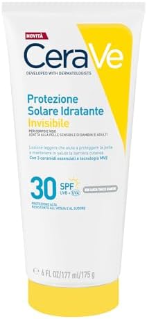 Protezione Solare Idratante Invisibile SPF30, Per Tutte le Tipologie di Pelle, Protezione Molto Alta, Idratazione 24 ore, Texture Leggera e Invisibile sulla Pelle, 177ml