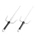 Superdo Octagon Metal Martial Arts Sai Multi Size（Black and Silver）