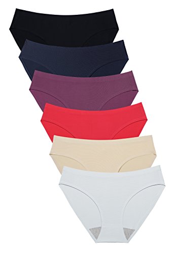 WealurreBreathable Underwear Women Seamless Bikini Nylon Spandex Mesh Panties