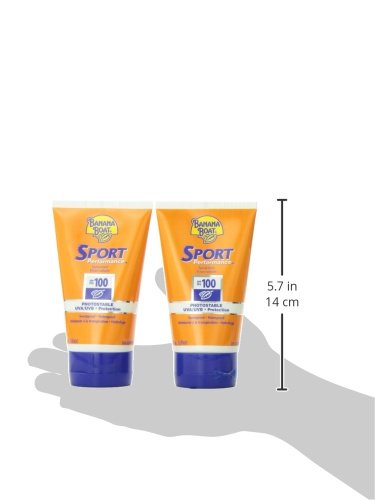 Banana Boat Sport Performance Sunscreen Lotion SPF 100, 4-ounce Bottles (Pack of 2)
