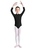 TiaoBug Girls Turtleneck Spandex Long Sleeve