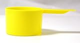 1 Ounce (29.6mL) Yellow Plastic Measure, Pack of 25 Measuring Scoops