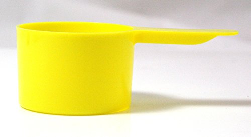 1 Ounce (29.6mL) Yellow Plastic Measure, Pack of 25 Measuring Scoops