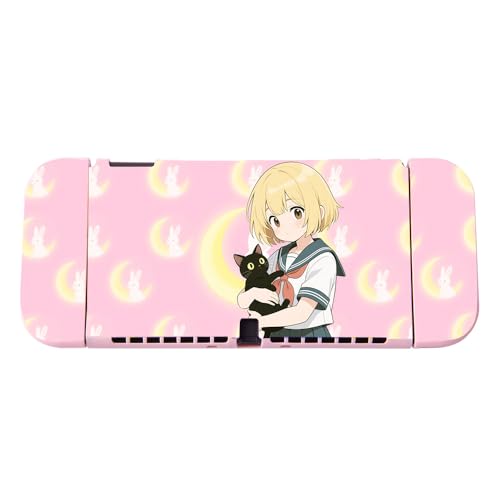 PERFECTSIGHT Protective Case Compatible with Nintendo Switch OLED, Cute Anti-Scratch Shockproof Slim Cover Case for NS Console and Joy Con Controller, Kawaii Hard Shell Dockable Case Anime