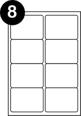 SmithPackaging A4 Self Adhesive Address Labels 8 per Sheet 100 Sheets 800 Labels view 2