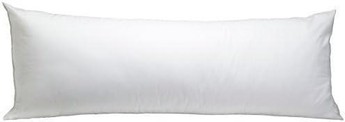 American Textile Rest Right Cotton Zippered Body Pillow Protector, White by American Textile