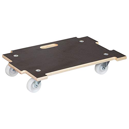 WAGNER Transportroller Transporthilfe 1383 I Schichtholz mit Grip I 59 x 39 x 11 cm, Tragkraft 250 kg I Moebelroller fuer Umzug flexibel erweiterbar I Lastenrollbrett Tragegriff I FSC® I Made in DE