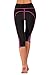 IMIDO Women's Yoga Capri Pants Sport Tights Workout Running Leggings with Side Pocket (L, Hot Pink Capri Pants)
