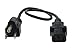 SF Cable, 1.5ft 18AWG IEC320 C13 to NEMA 5-15P Universal Power Cord, 18AWG Heavy-Duty, 10A, 125V, Black