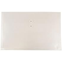 JAM Paper Plastic Envelope with Button and String Tie Closure - Large Booklet - 12