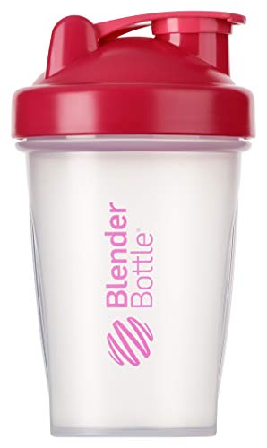 BlenderBottle Classic Shaker cup / Diet Shaker / Protein Shaker with Blenderball / 590ml - clear pink