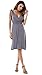 Costyleen Women's Modal Cotton Casual Low-cut V-neck Pure Color Above Knee Dress Dark Gray M
