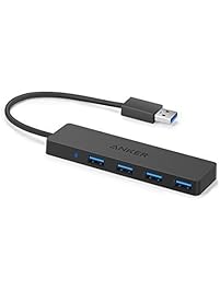 Anker 4-Port USB 3.0 Ultra Slim Data Hub for Macbook, Mac Pro/mini, iMac, Surface Pro, XPS, Notebook PC, USB Flash Drives, Mobile HDD, and More