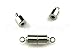 8 CleverDelights Magnetic Jewelry Clasps - Tube Style - Silver Color - Necklace Magnet Clasp Converter