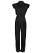 PrettyGuide Women V Neck Wrap Cap Sleeves Tunic Jumpsuit Rompers Long Pants