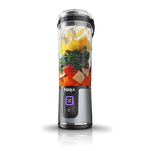 NINJA BLAST PORTABLE BLENDER, CORDLESS, 18OZ. VESSEL, PERSONAL BLENDER FOR SHAKES & SMOOTHIES, BPA FREE, LEAKPROOF LID, USB-C RECHARGEABLE, BLACK, BC151BKC (CANADIAN VERSION)