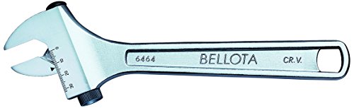 Bellota 6464-10 Adjustable Spanner with Side Setting Wheel 10 Inches