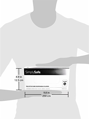 SimplySafe Poly Food Service Disposable Gloves, Translucent, 500 per Box/20 Boxes per case, Extra Large, Case of 10,000