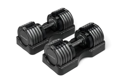 Nordictrack Unisex-Erwachsene 55 lb Select-a-Weight Dumbbell Pair Kurzhantel, Schwarz