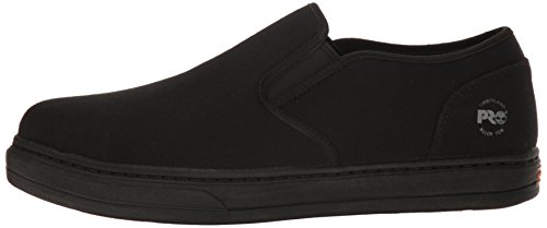 Timberland PRO Men's Disruptor Slip-On Alloy Safety Toe EH Industrial & Construction Shoe, Black Canvas, 13 W US