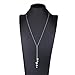 YinShan Long Chain Dainty Necklace Simple Style 925 Sterling Silver Pendant Adjustable Y Shaped Back Necklace Jewelry (multiple heart)