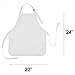 DALIX Apron Commercial Restaurant Home Bib Spun Poly Cotton Kitchen Aprons (3 Pockets) in White